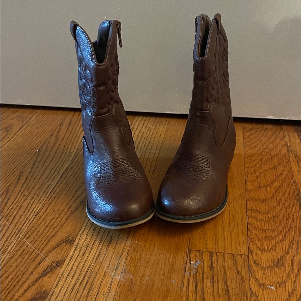 Kids Brown Western Cowboy Boots
